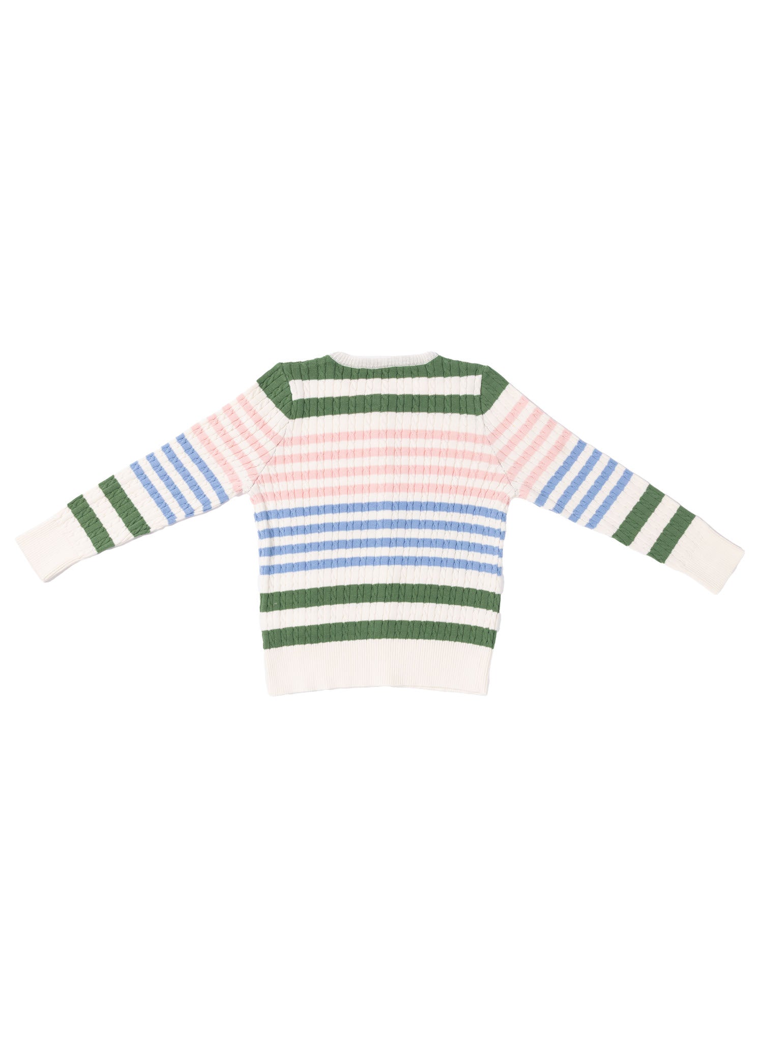 Unisex Wooly Saçörgülü Çizgili Triko Hırka