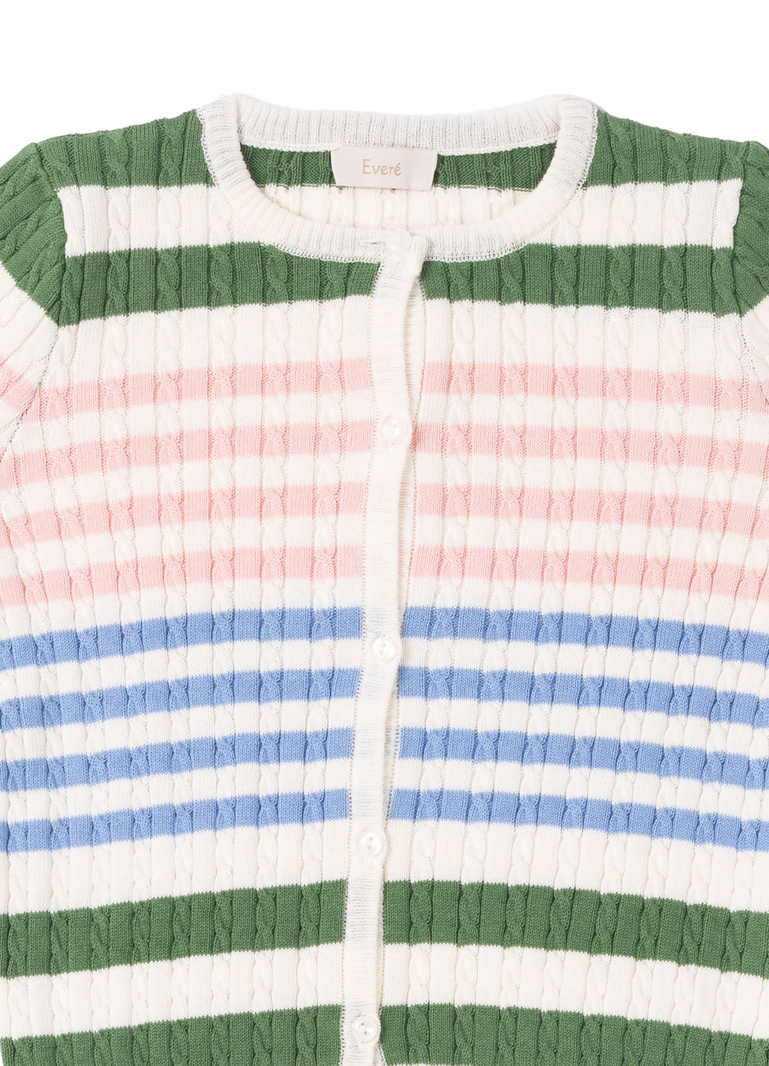 Unisex Wooly Saçörgülü Çizgili Triko Hırka