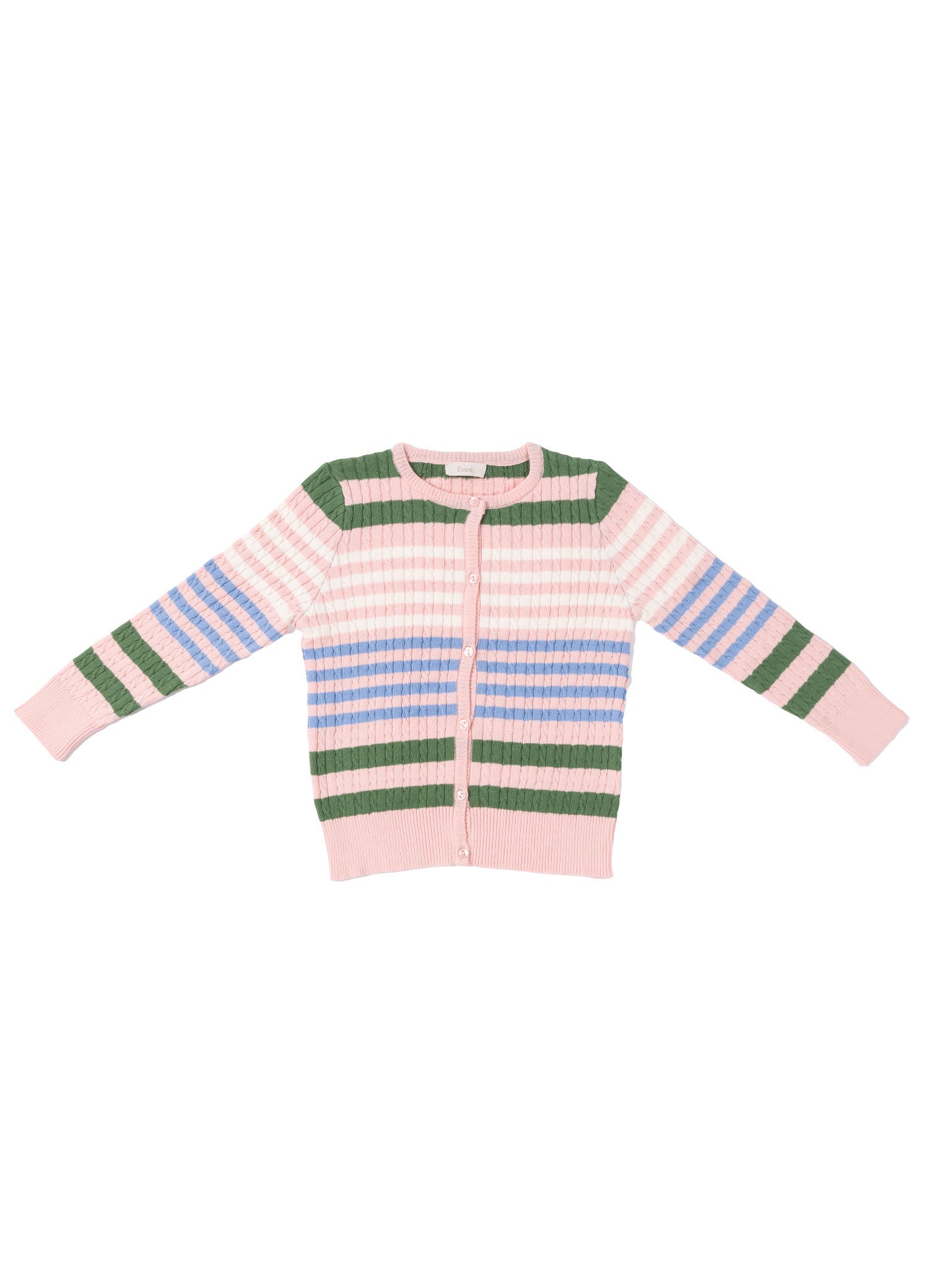 Unisex Wooly Saçörgülü Çizgili Triko Hırka