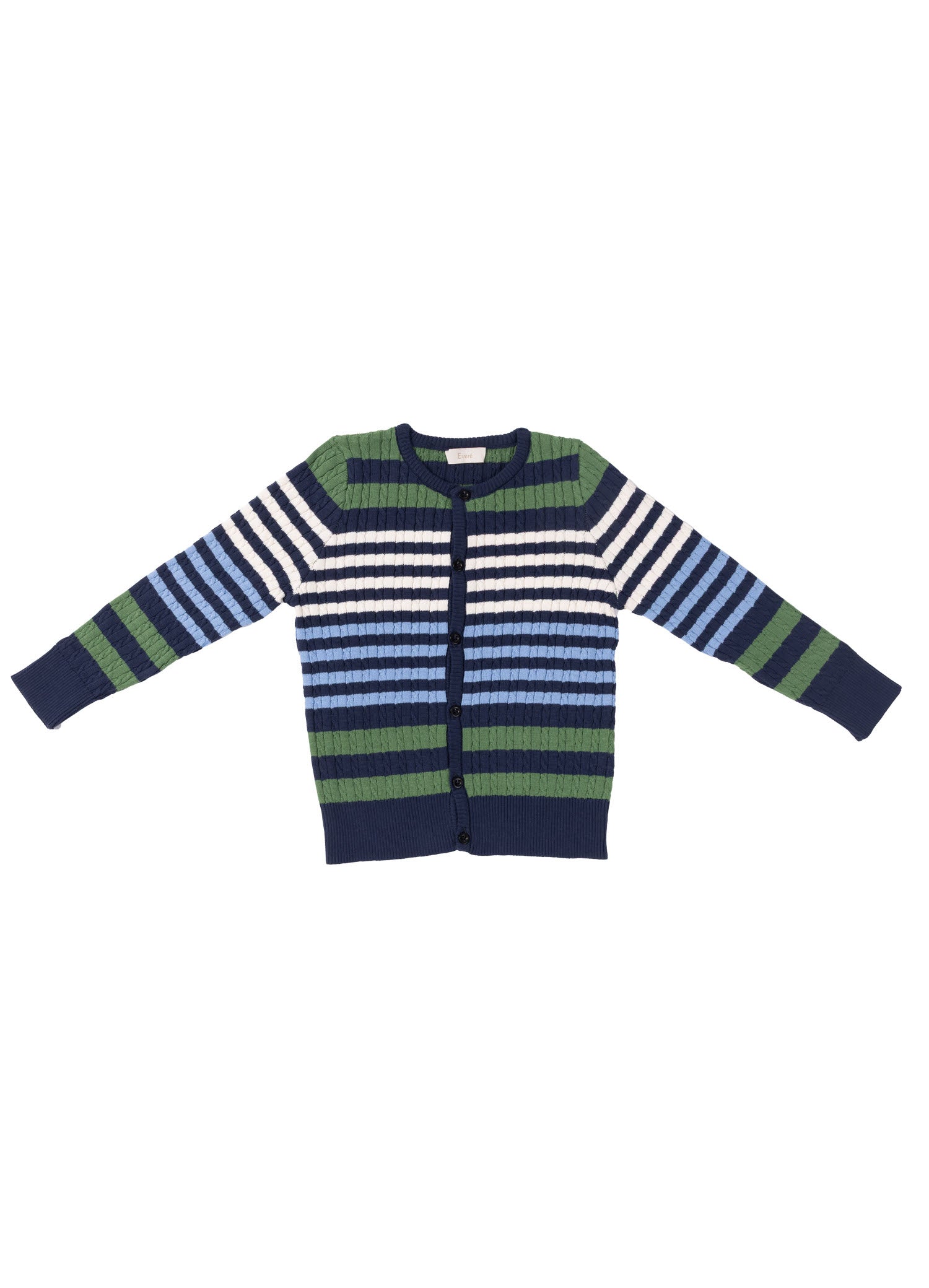 Unisex Wooly Saçörgülü Çizgili Triko Hırka