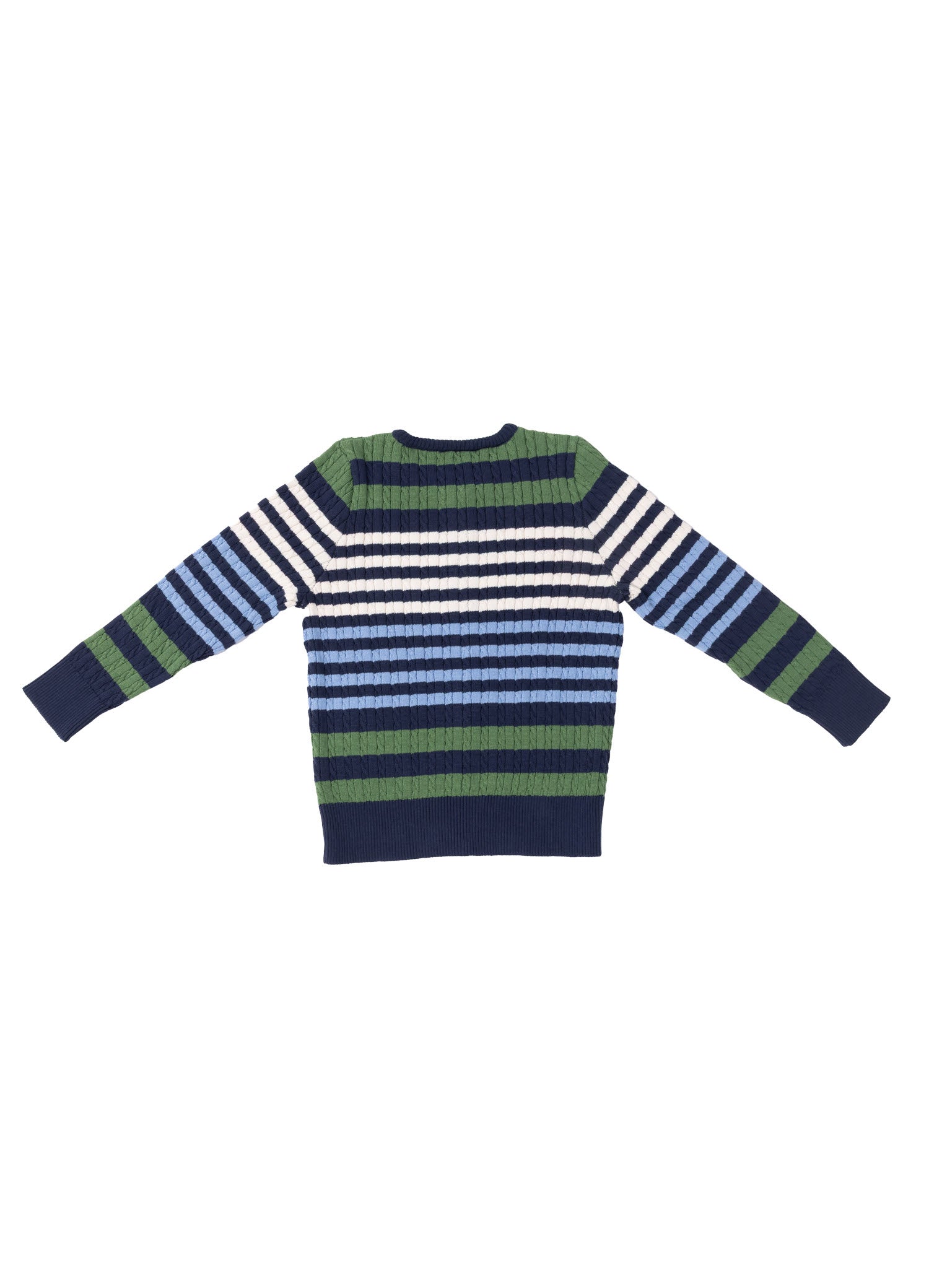 Unisex Wooly Saçörgülü Çizgili Triko Hırka