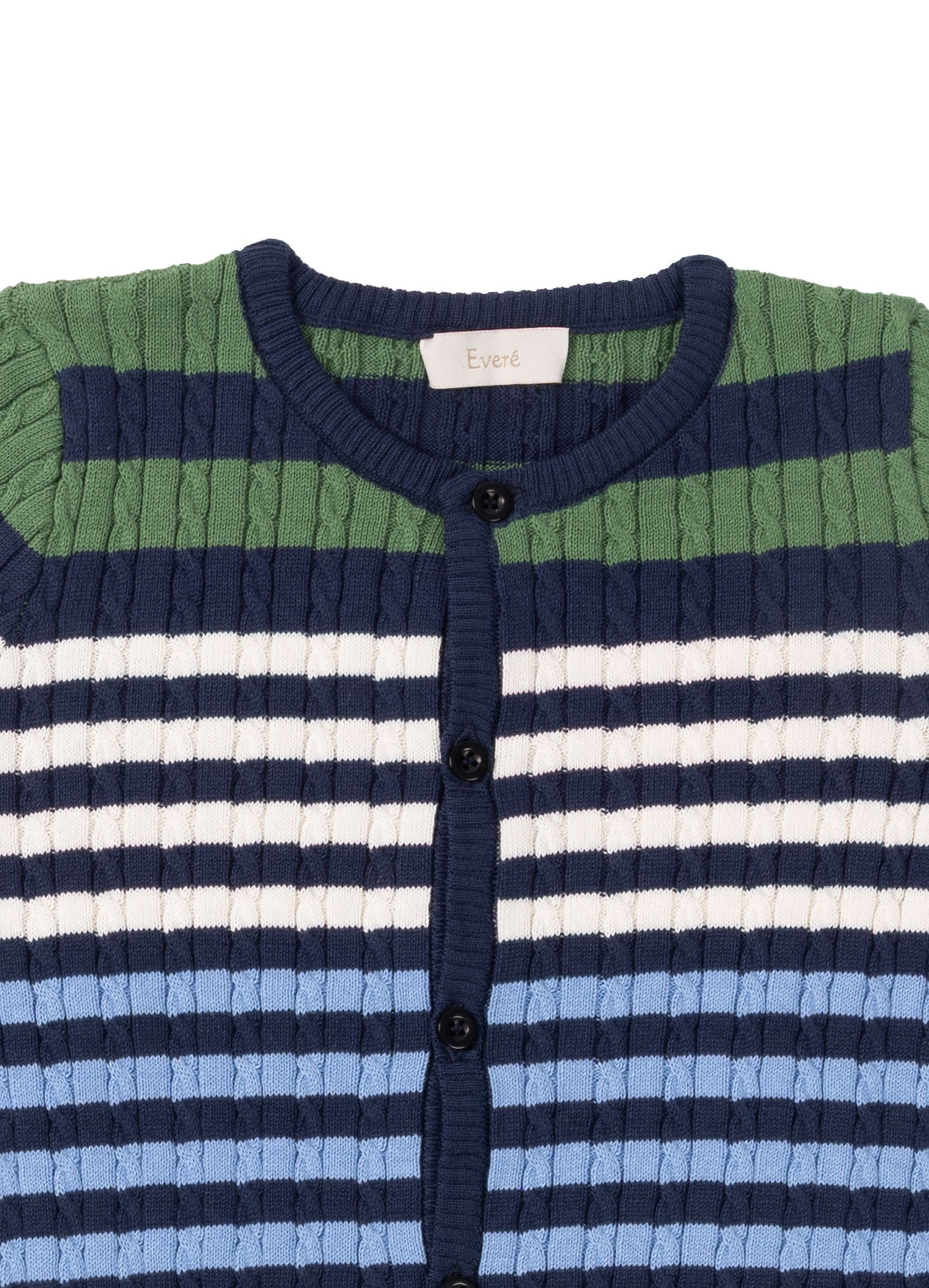 Unisex Wooly Saçörgülü Çizgili Triko Hırka