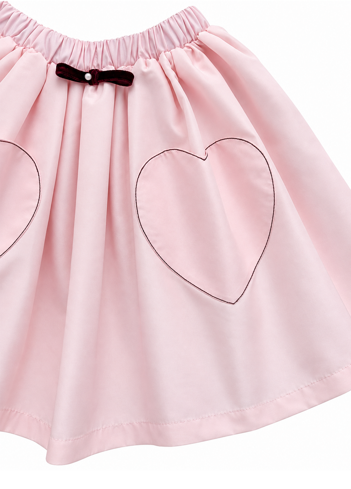 Uçuk Pembe Amour Heart Pocket Balon Etek