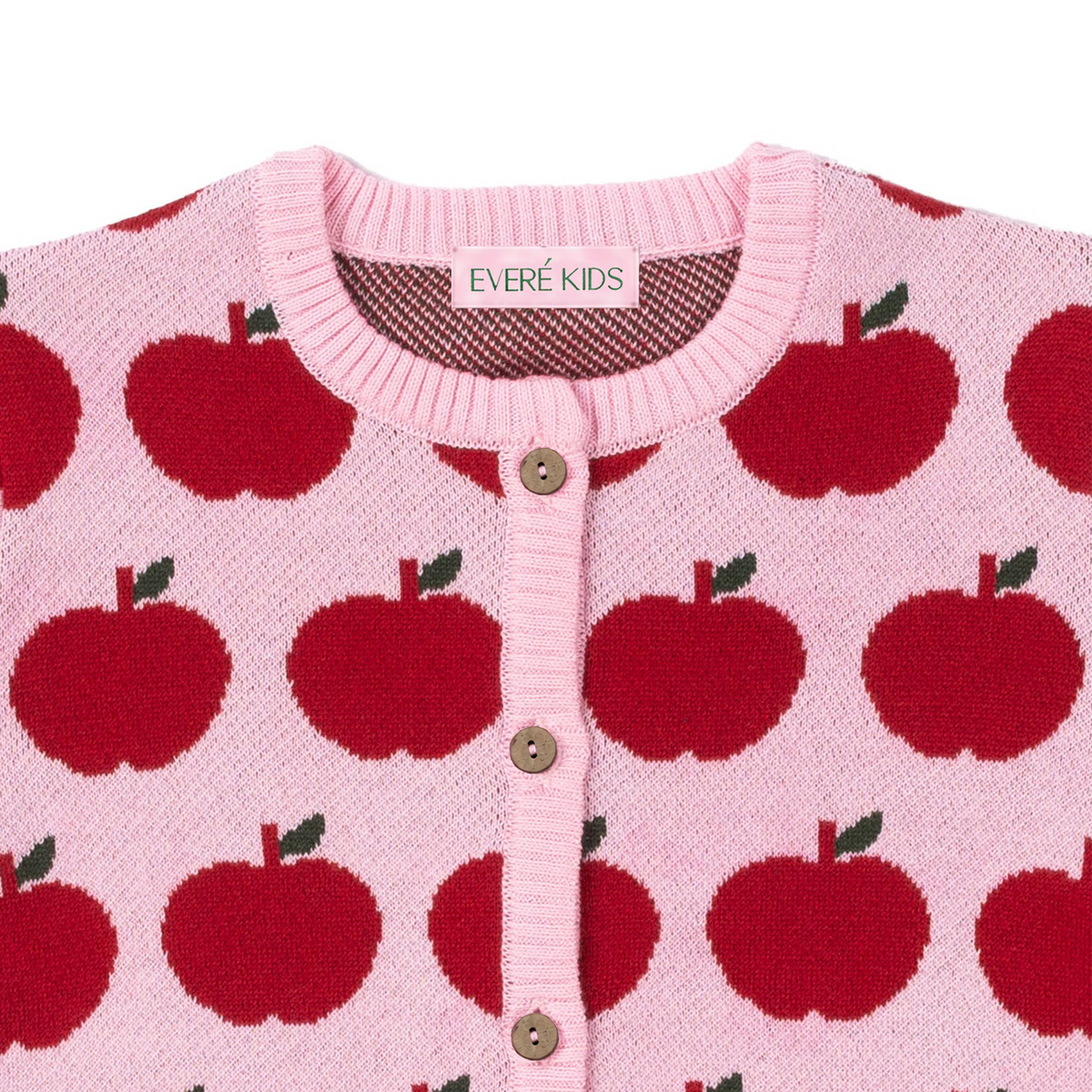 Apple Garden Upgraded Elma Desenli Pamuk Triko Hırka