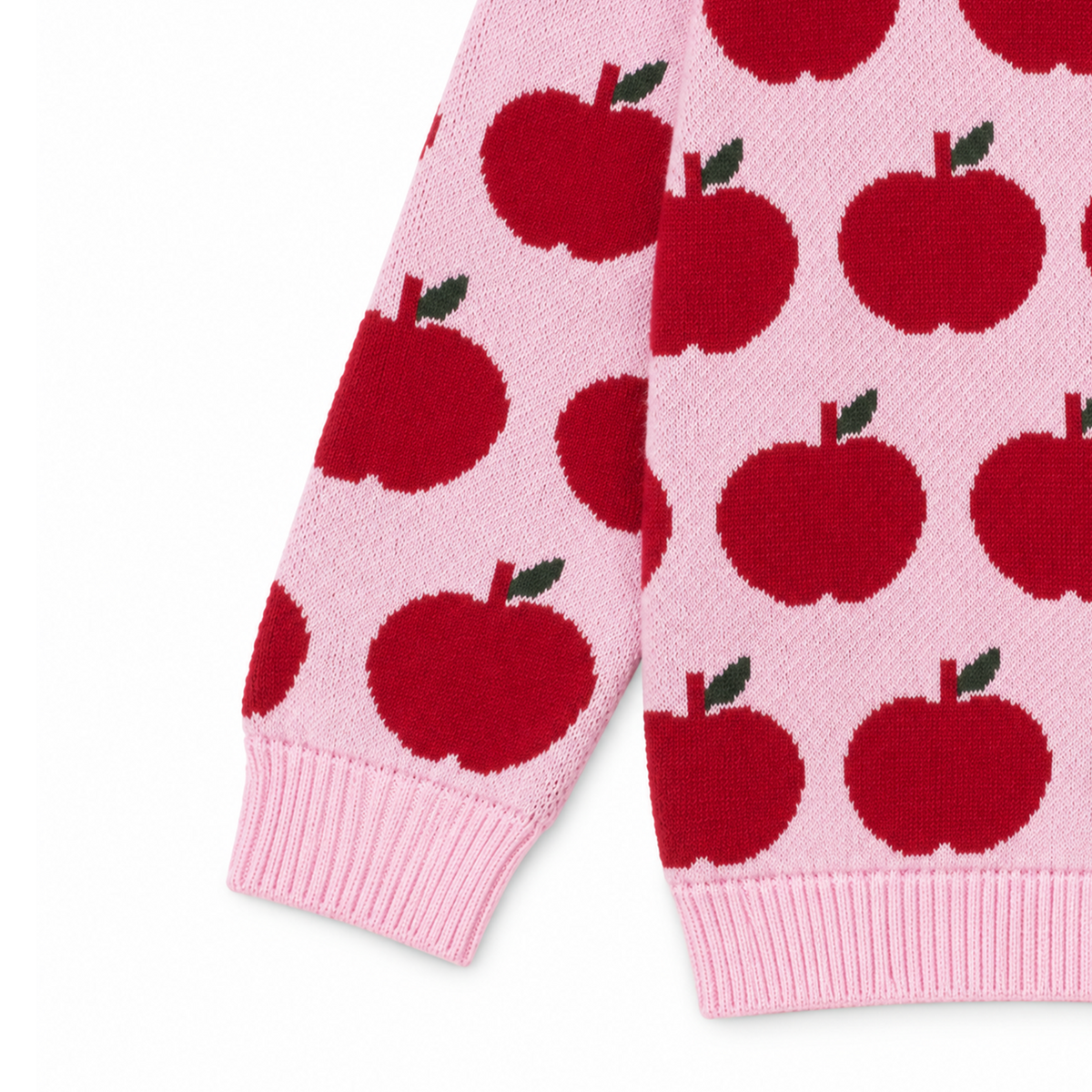 Apple Garden Upgraded Elma Desenli Pamuk Triko Hırka