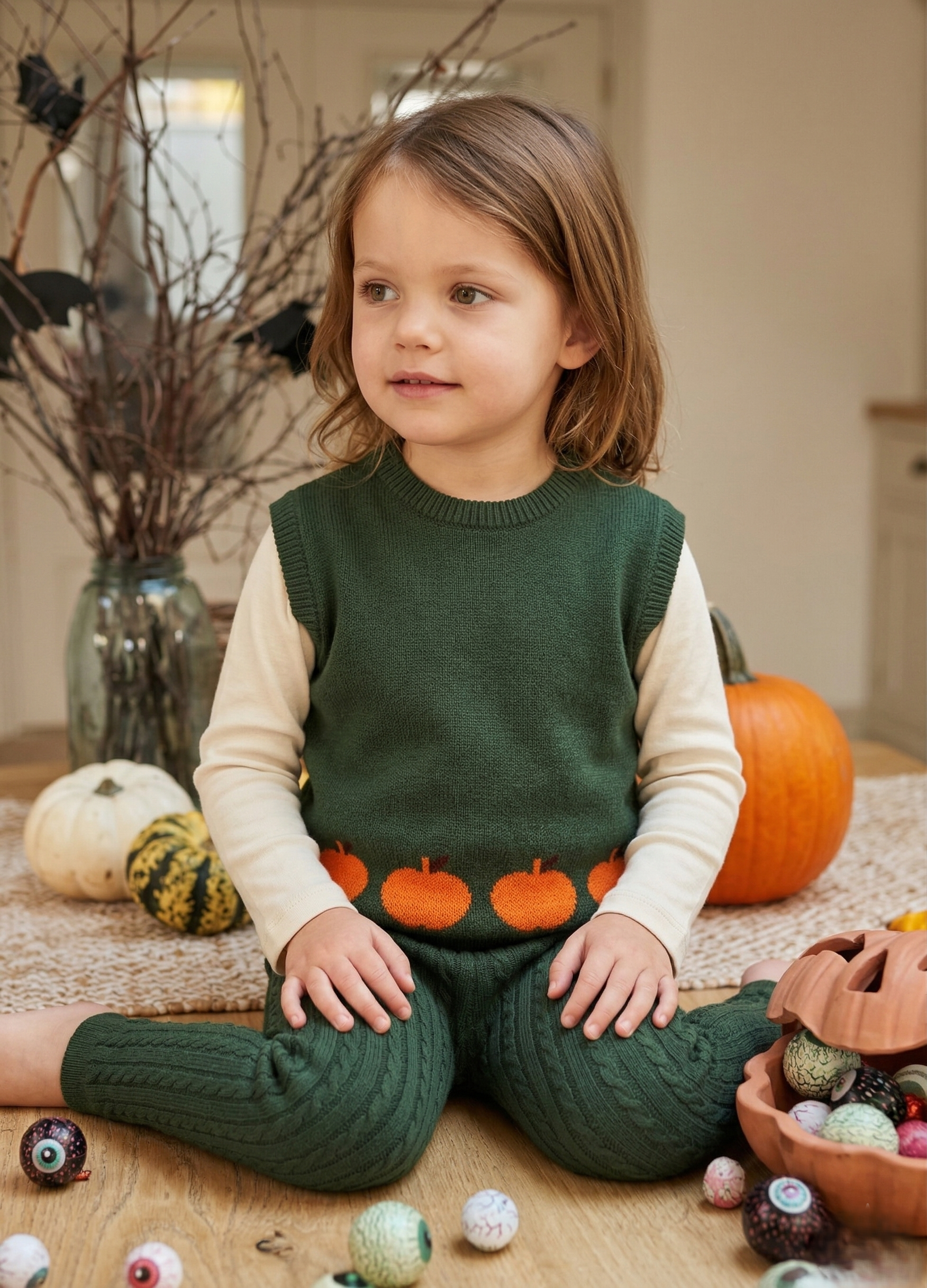 Wooly Saçörgülü Unisex Triko Tayt