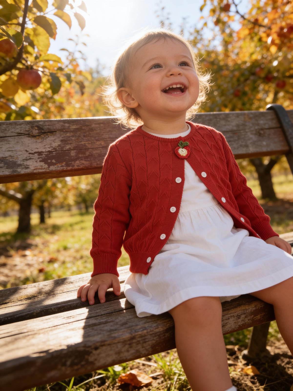 Kırmızı Ajurlu Hırka