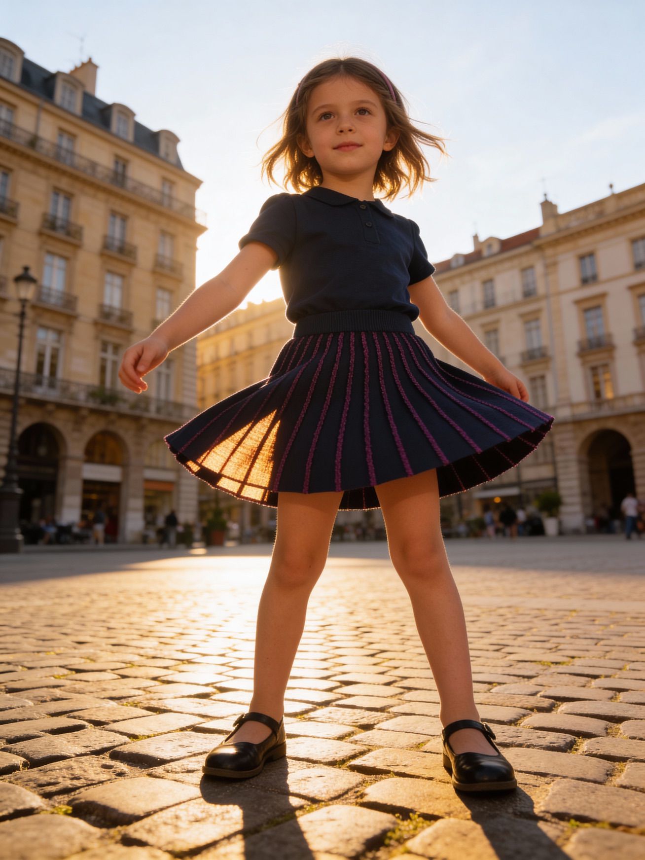 Sim Şeritli Plise Etek