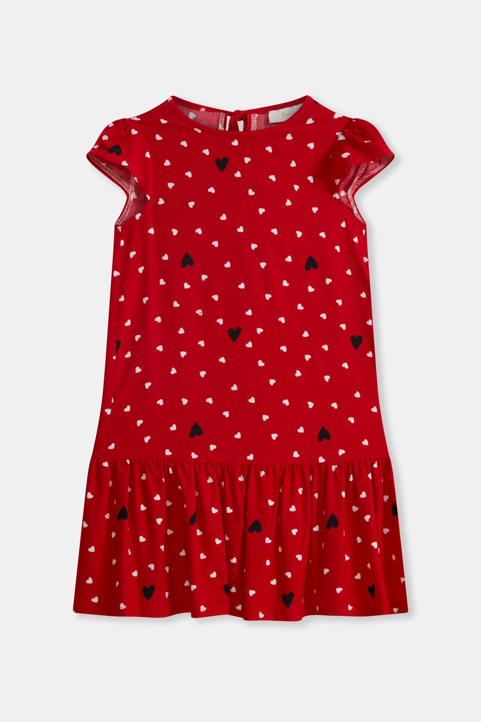 Kalpli Kırmızı Tiril Tiril Elbise