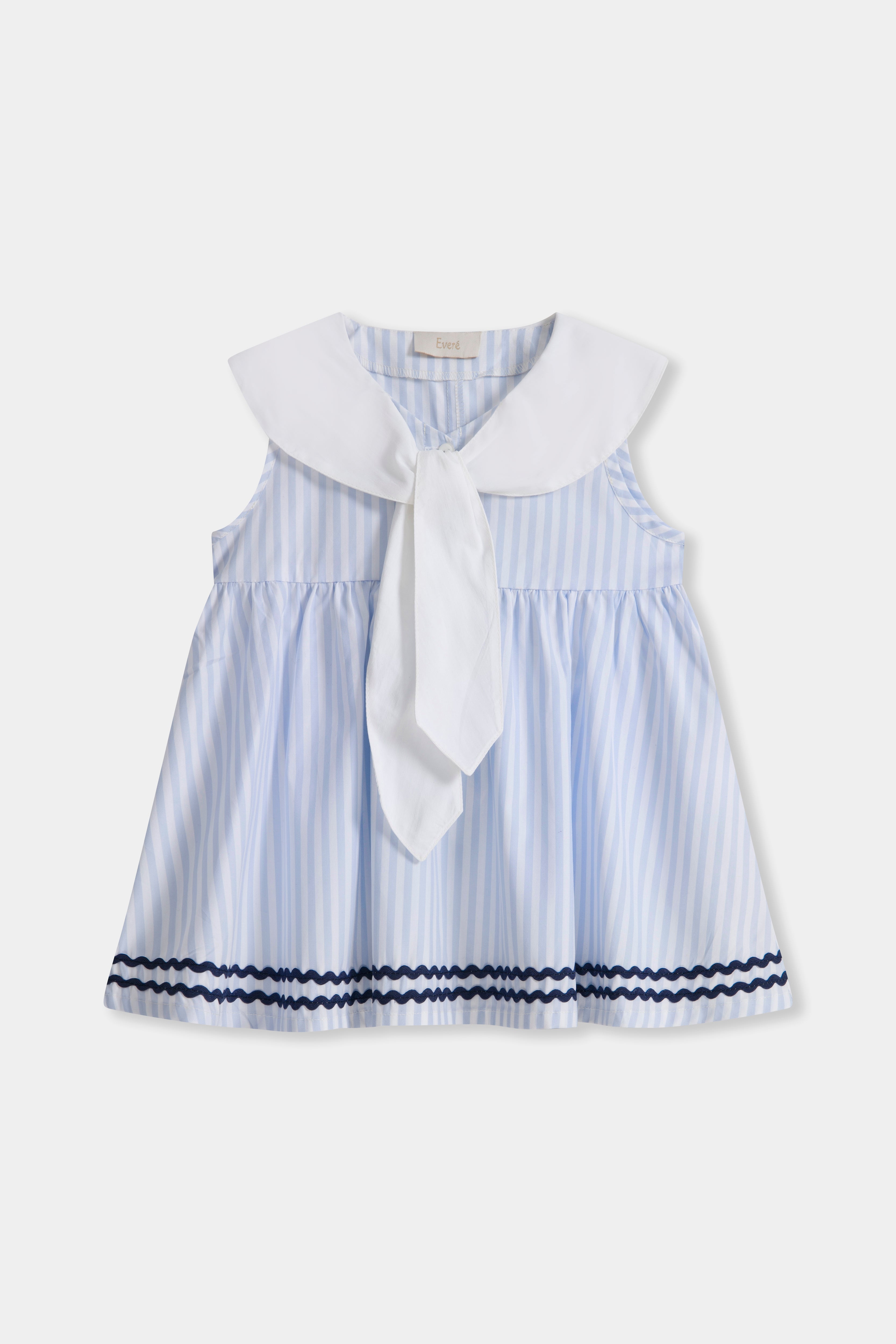 Çizgili Denizci Yaka Kumaş Elbise