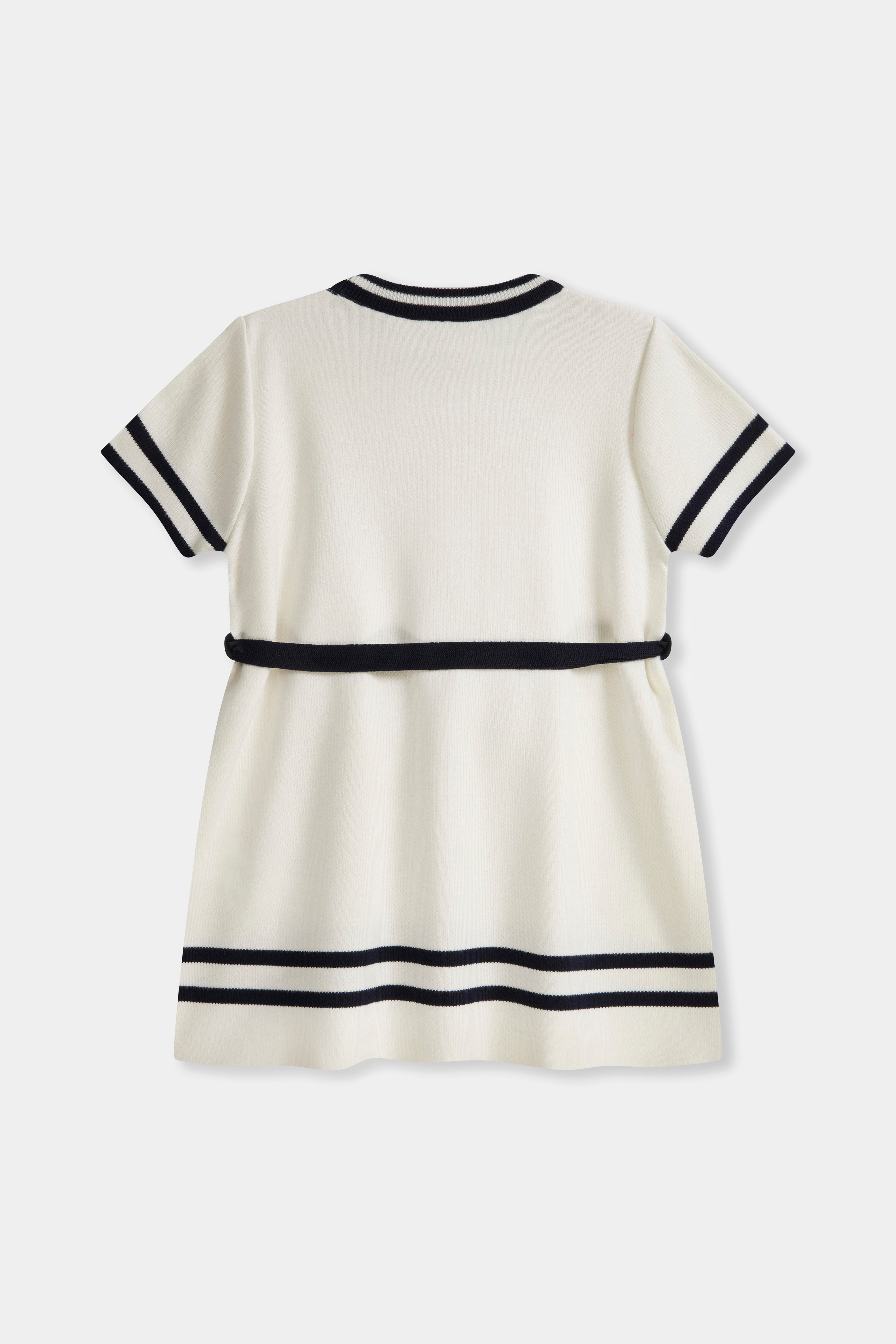 Etek Ucu Kol Ucu Çizgili Elbise: Cherry Racer ve Navy Dash