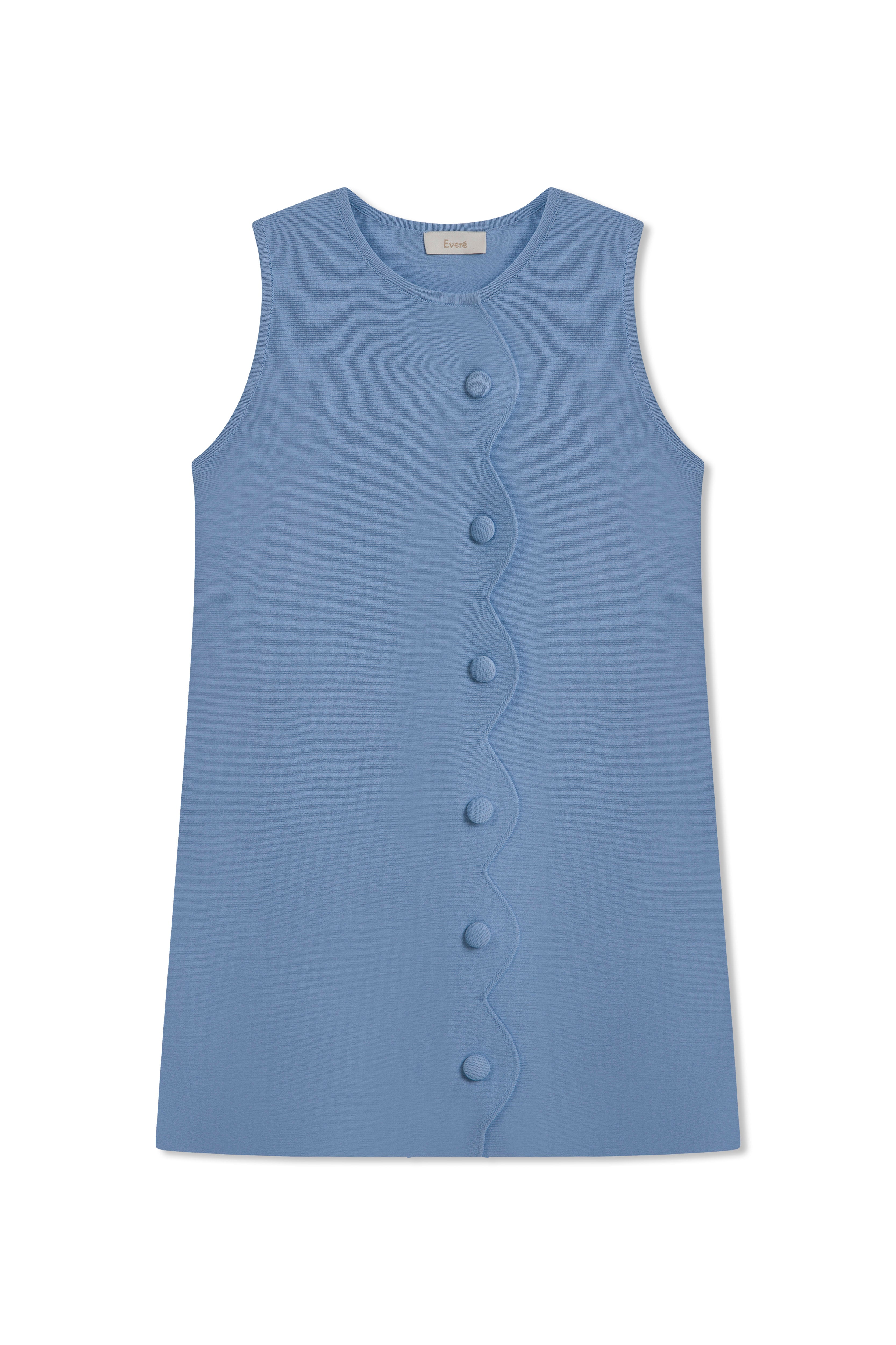 Scallop Button Elbise