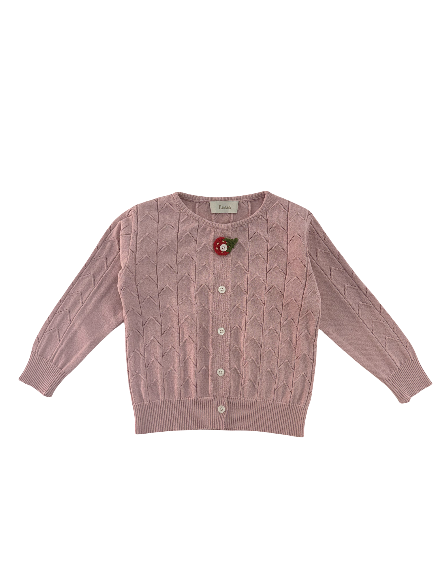 Açık Pembe Ajurlu Hırka