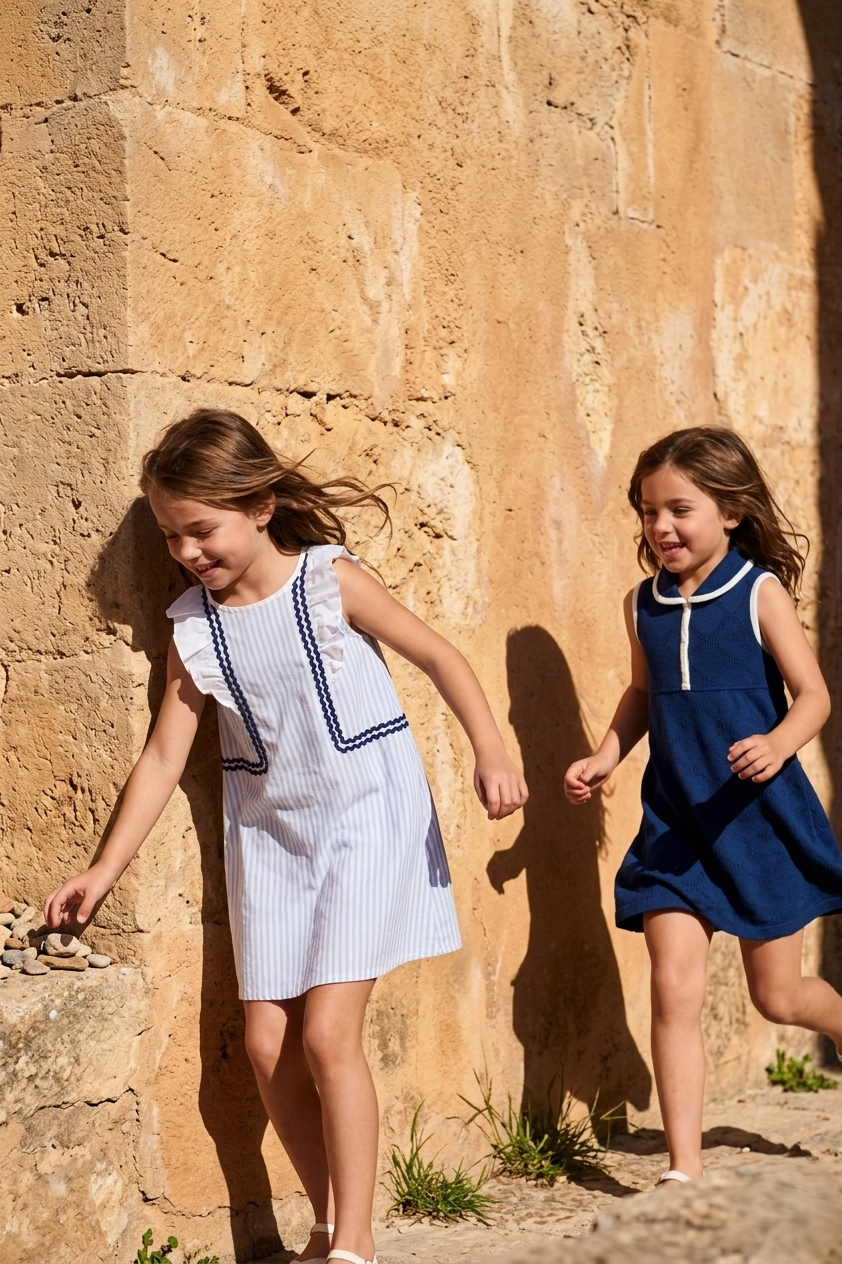 Amélie Kolsuz Kumaş Çizgili Elbise