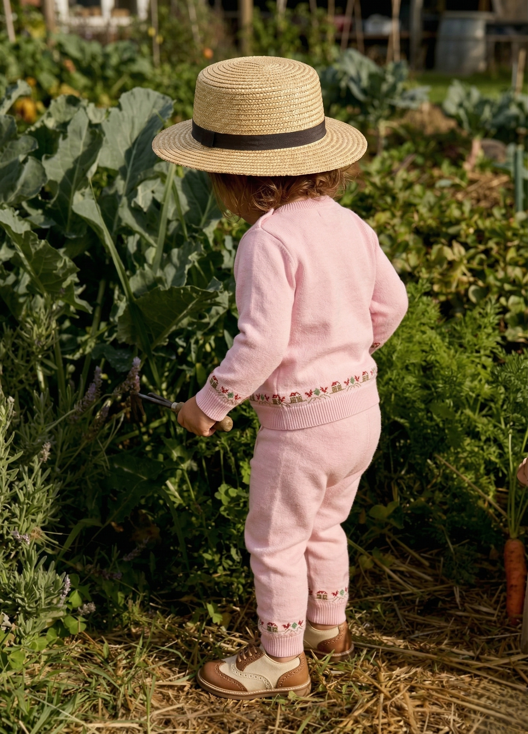 Little Farmer Lacivert Tavuklu Kısa Paçalı Eşofman Takımı