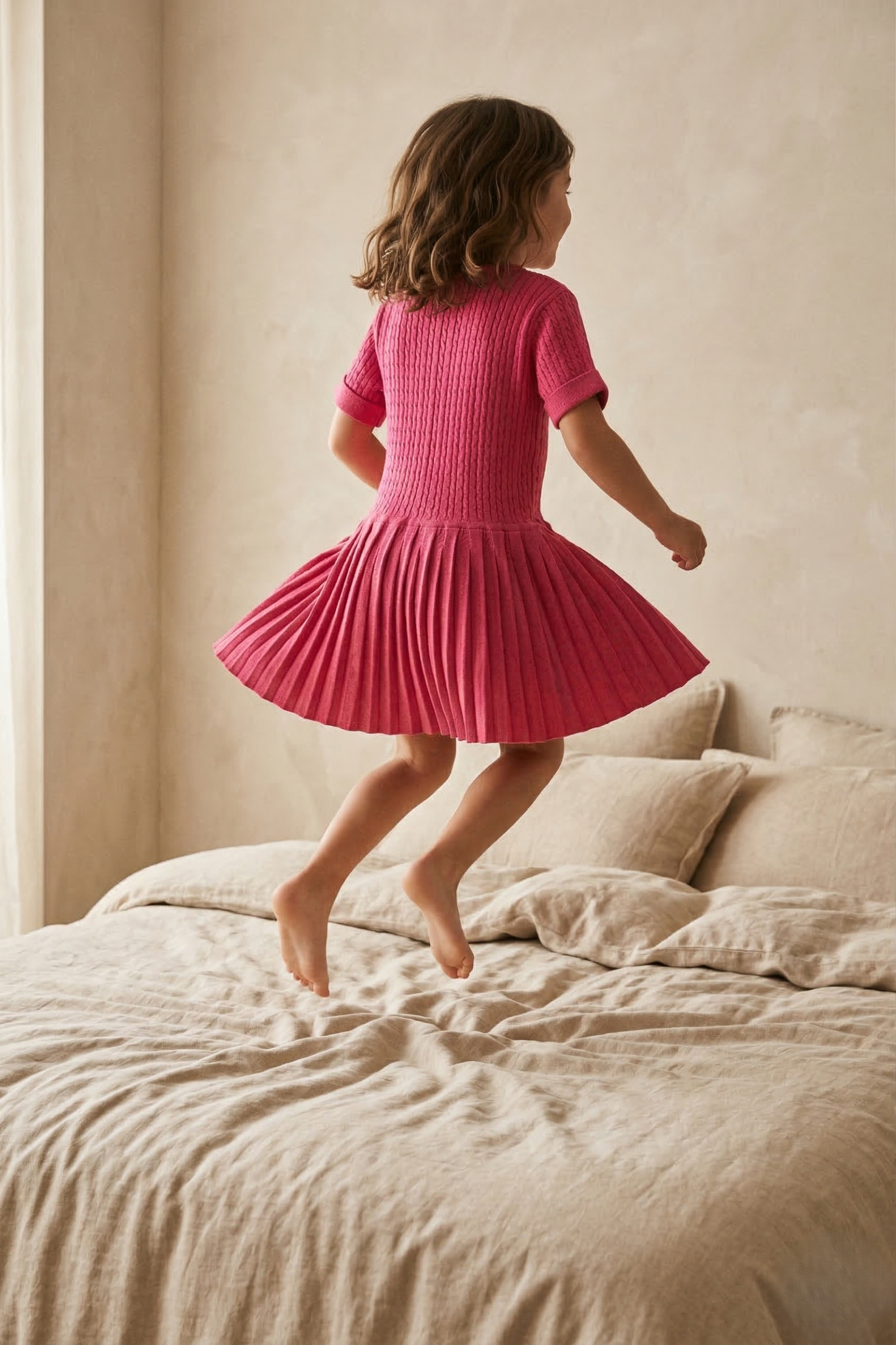 Ballerina Belle Saç Örgülü Pliseli Elbise