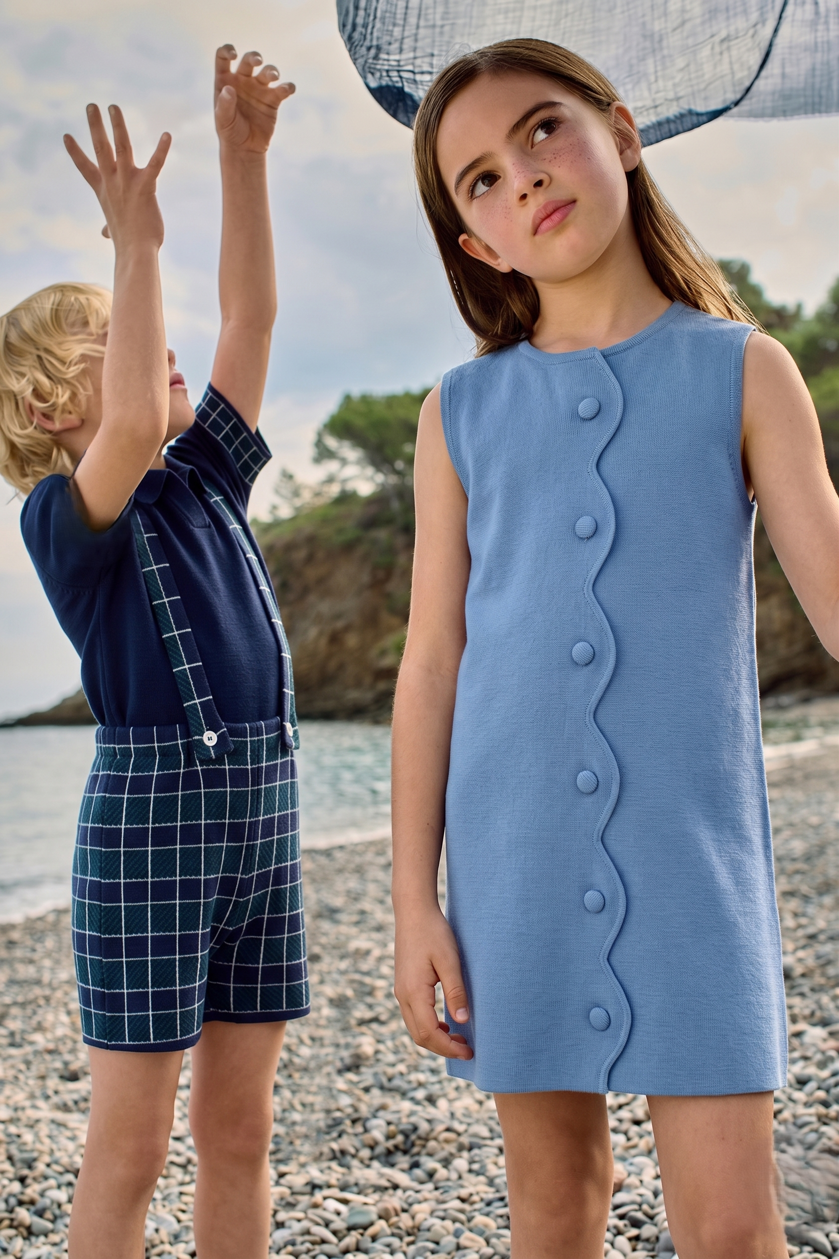 Scallop Button Elbise