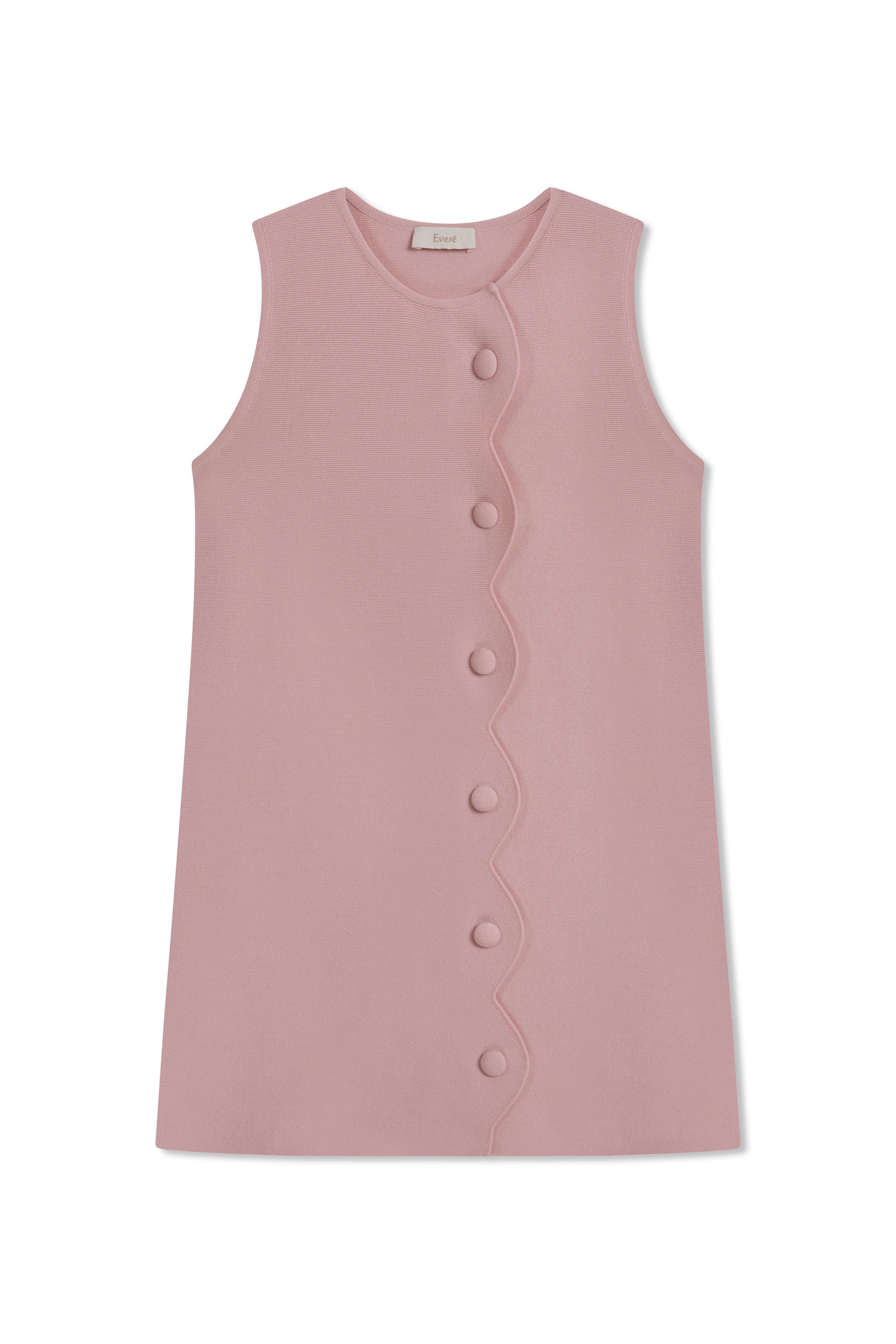 Scallop Button Elbise